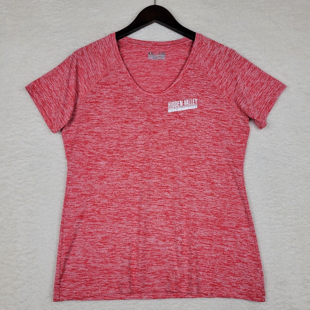 Under Armour Shirt Womens Large Pink Hidden Valley Country Club Short Sleeve Tee